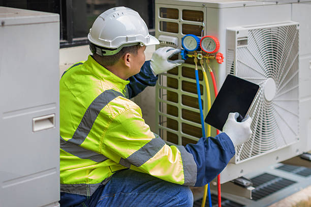 Professional Air Duct Cleaning technician working in Merton, WI